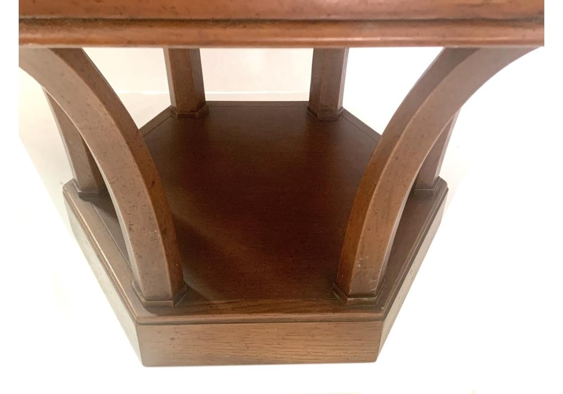 Mid Century Modern Tomlinson Furniture Mesa auxiliar octogonal Moderno de mediados de siglo en venta