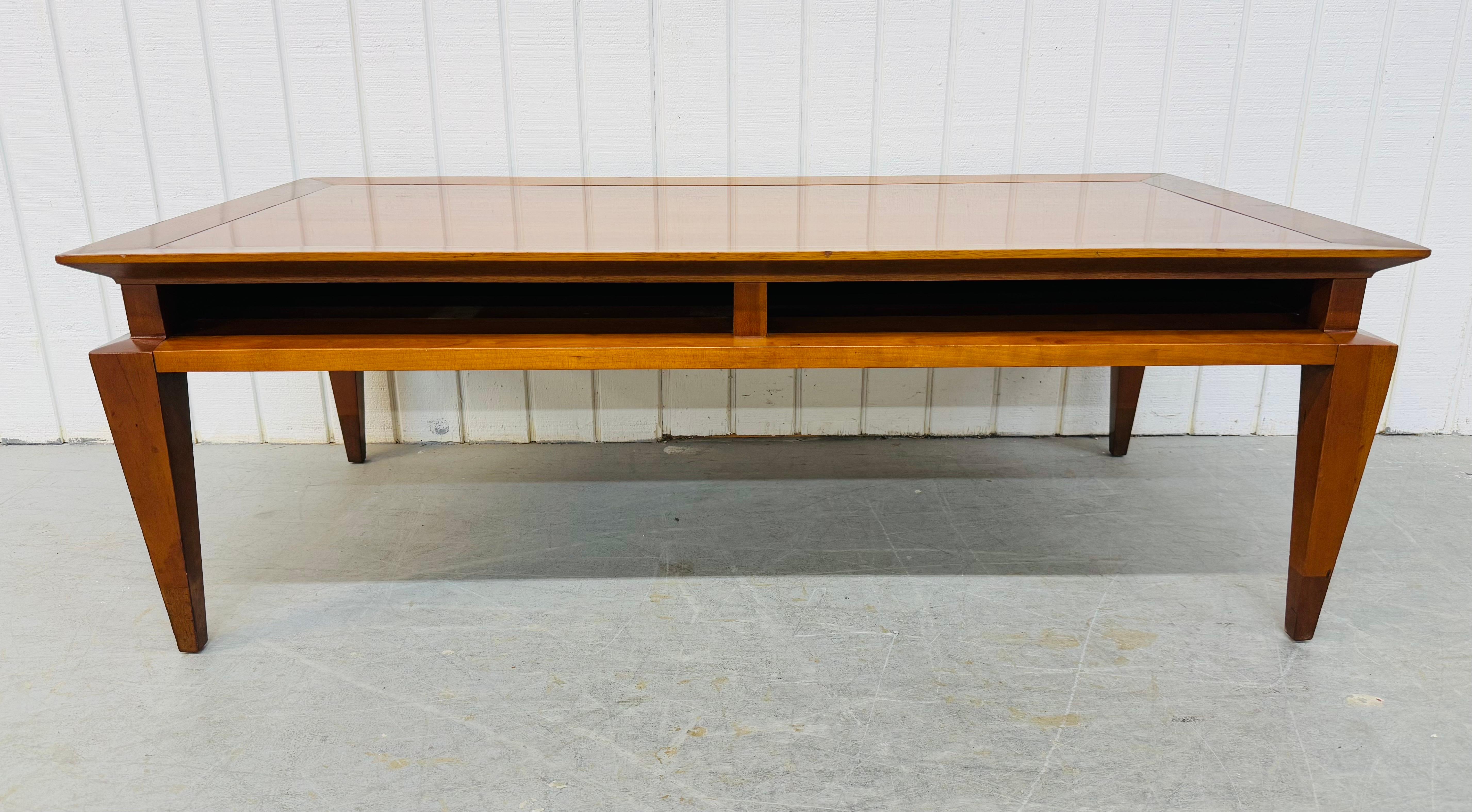 American Mid-Century Modern Tomlinson Solid Cherry Wood Coffee Table