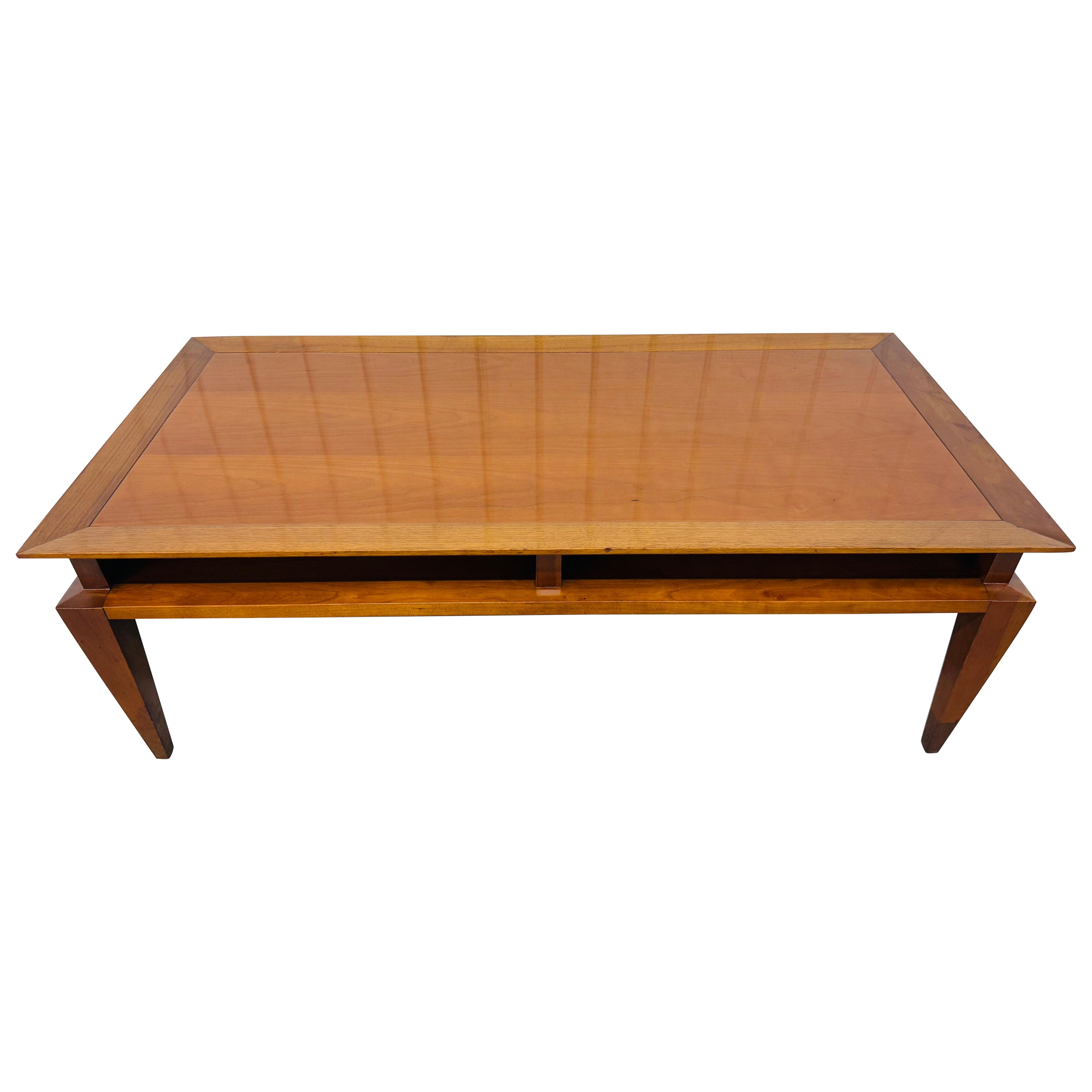 Mid-Century Modern Tomlinson Solid Cherry Wood Coffee Table