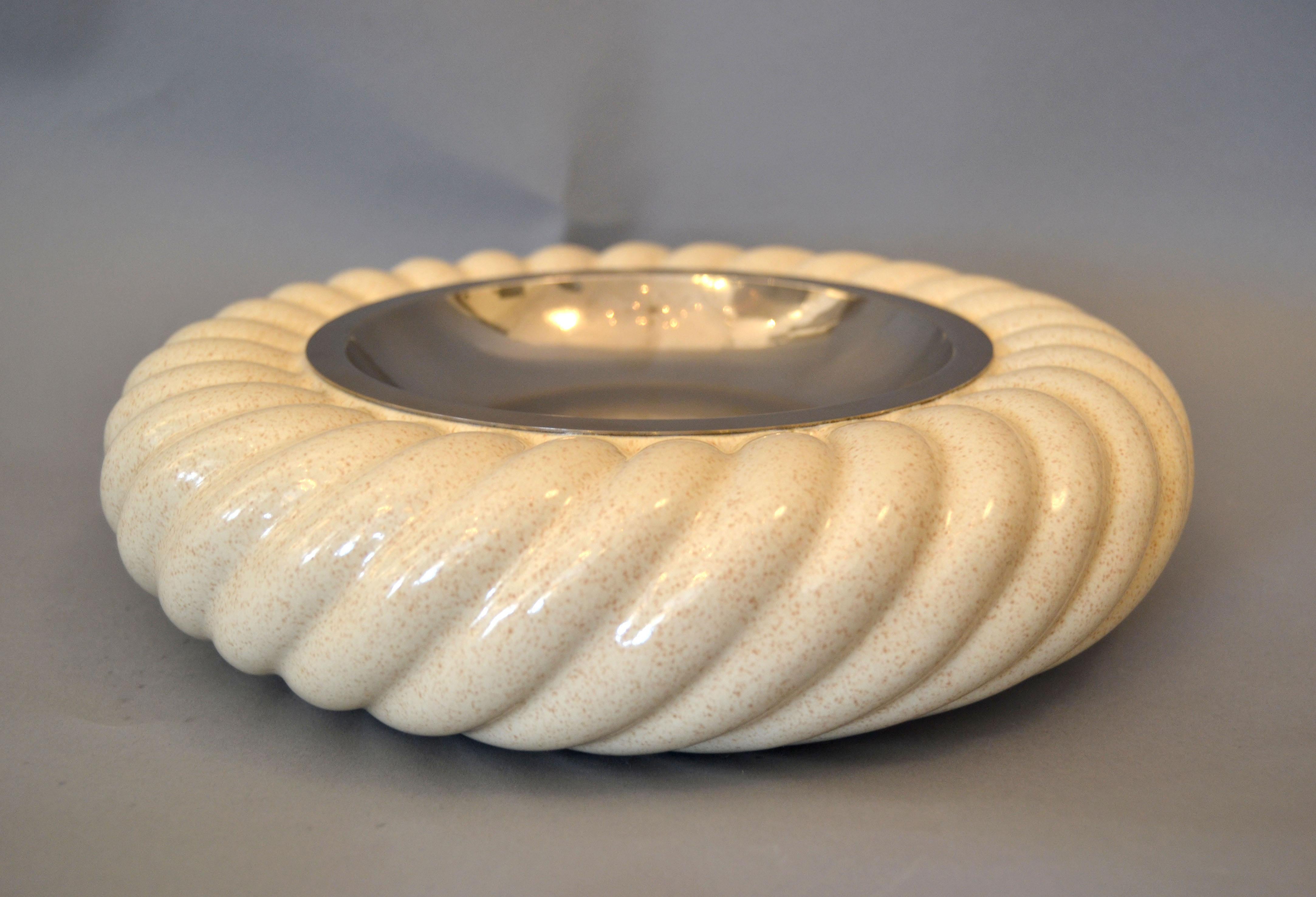 chrome decorative bowl