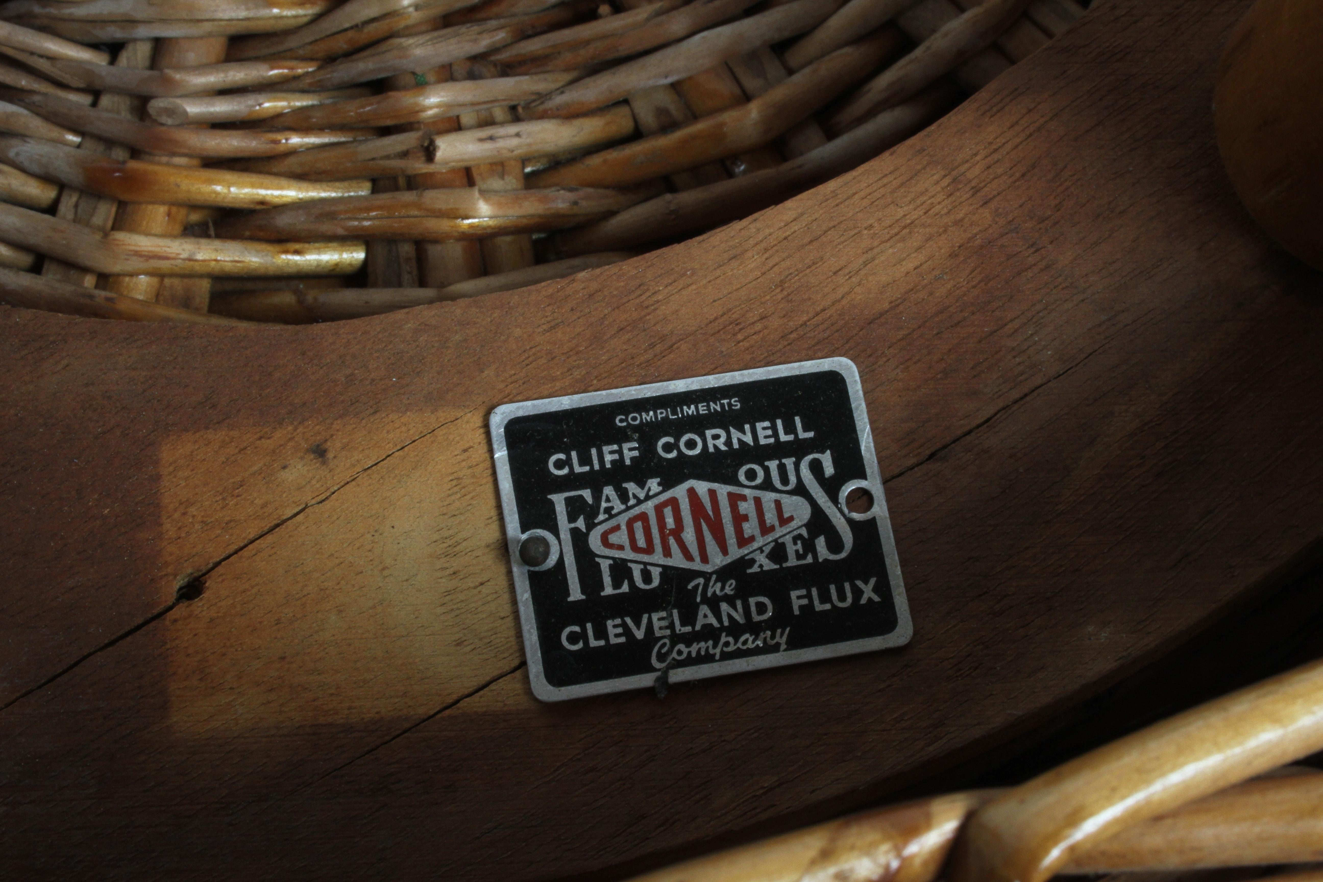American Mid-Century Modern Tony Paul Round Wicker Rattan Stool, circa 1950s