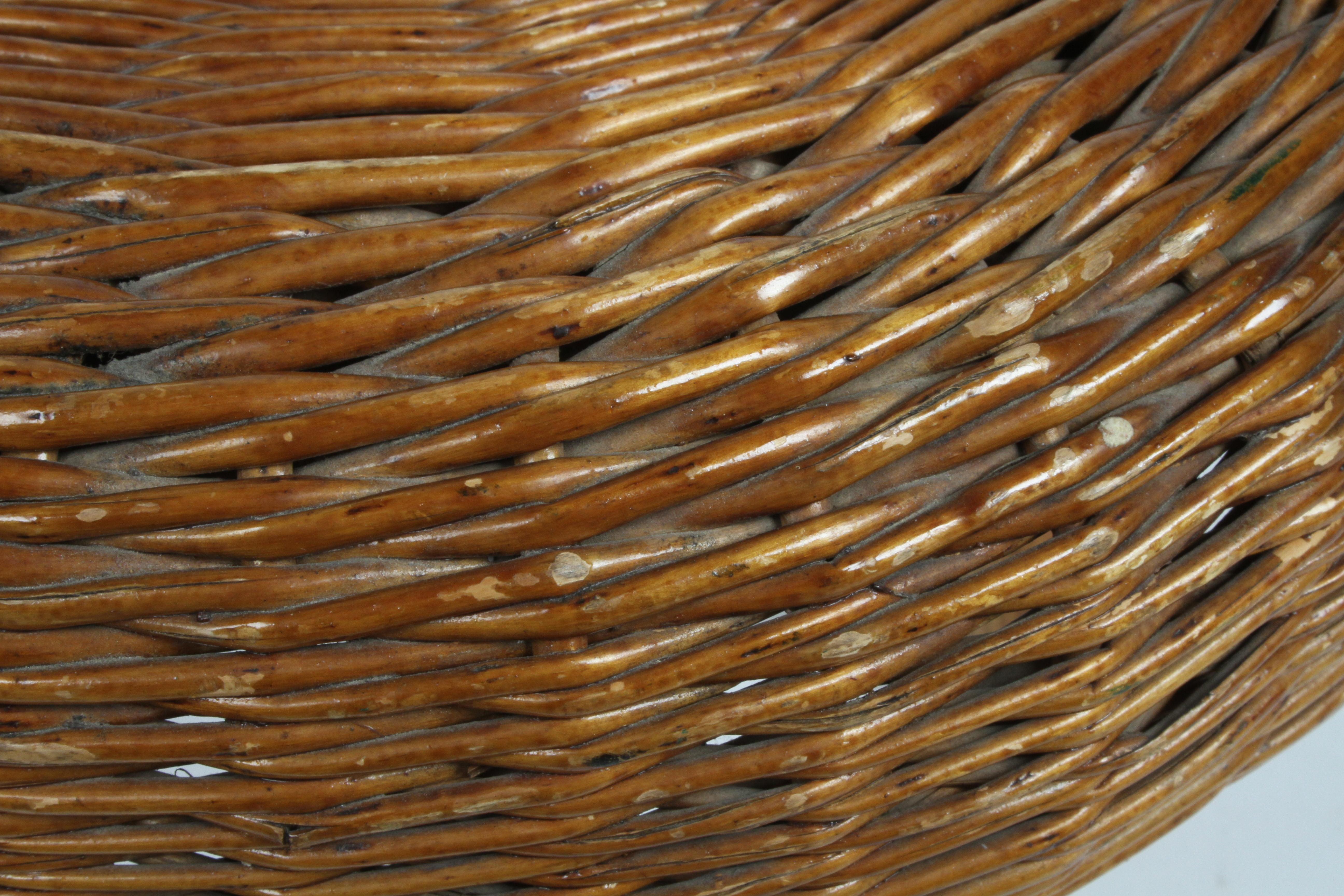 Mid-Century Modern Tony Paul Round Wicker Rattan Stool, circa 1950s 1