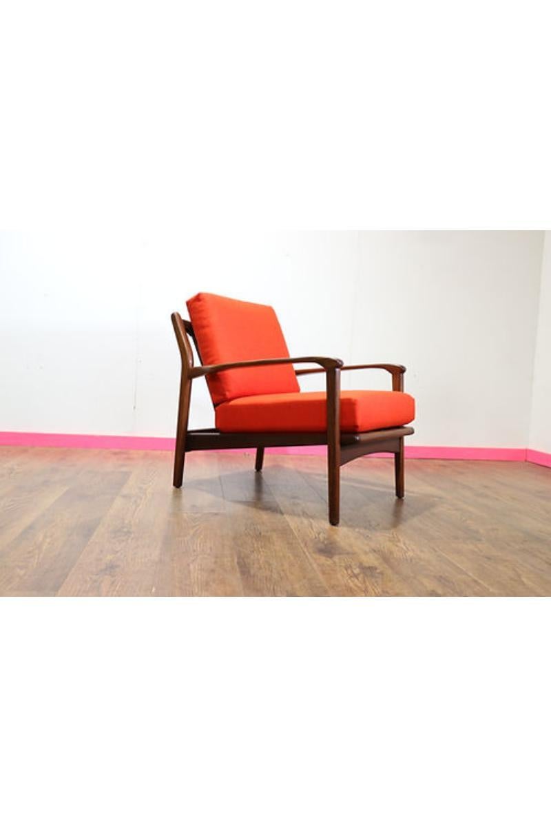 British Mid Century Modern Toothill Lounge Chair Danish Vintage Style For Sale