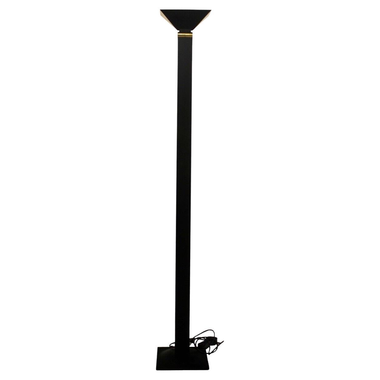 Lampadaire torchère F. Fabbian en laiton architectural italien, moderne du milieu du siècle dernier en vente