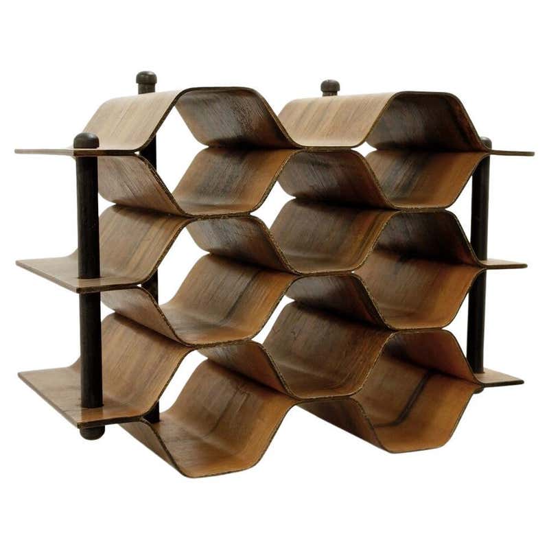 Racking Walnut Gorgeous Mid-Century Walnut Wine Rack, American For Sale at 1stDibs ...