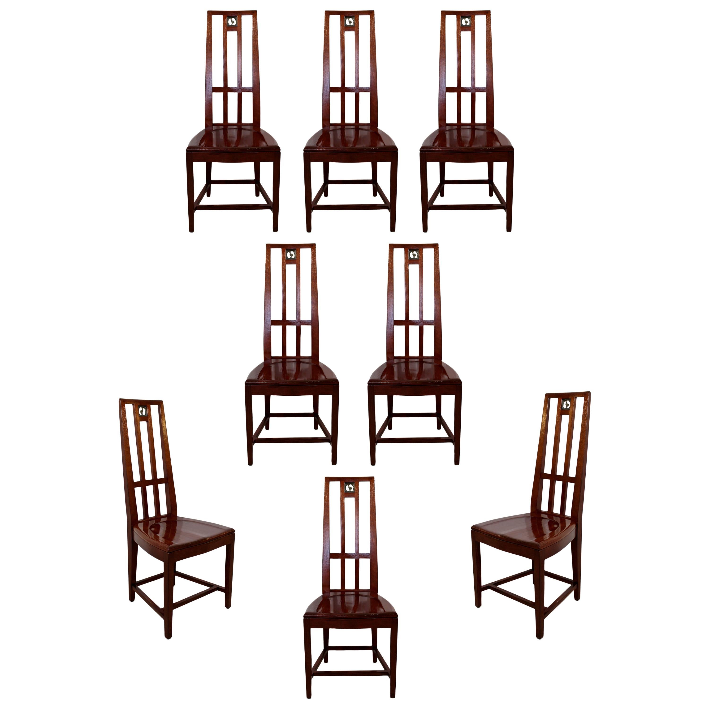 Mid-Century Modern Traditional Set of 8 Side Cranbrook Dining Chairs Saarinen