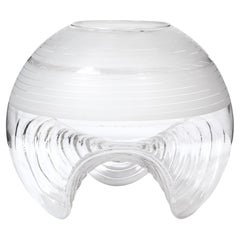 Mid-Century Modern Translucent and Frosted Glass Vase by Pell & Pulitzer