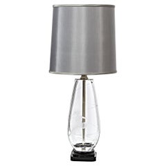 Mid-Century Modern Translucent & Frosted Glass Figurative Table Lamp by Orrefors