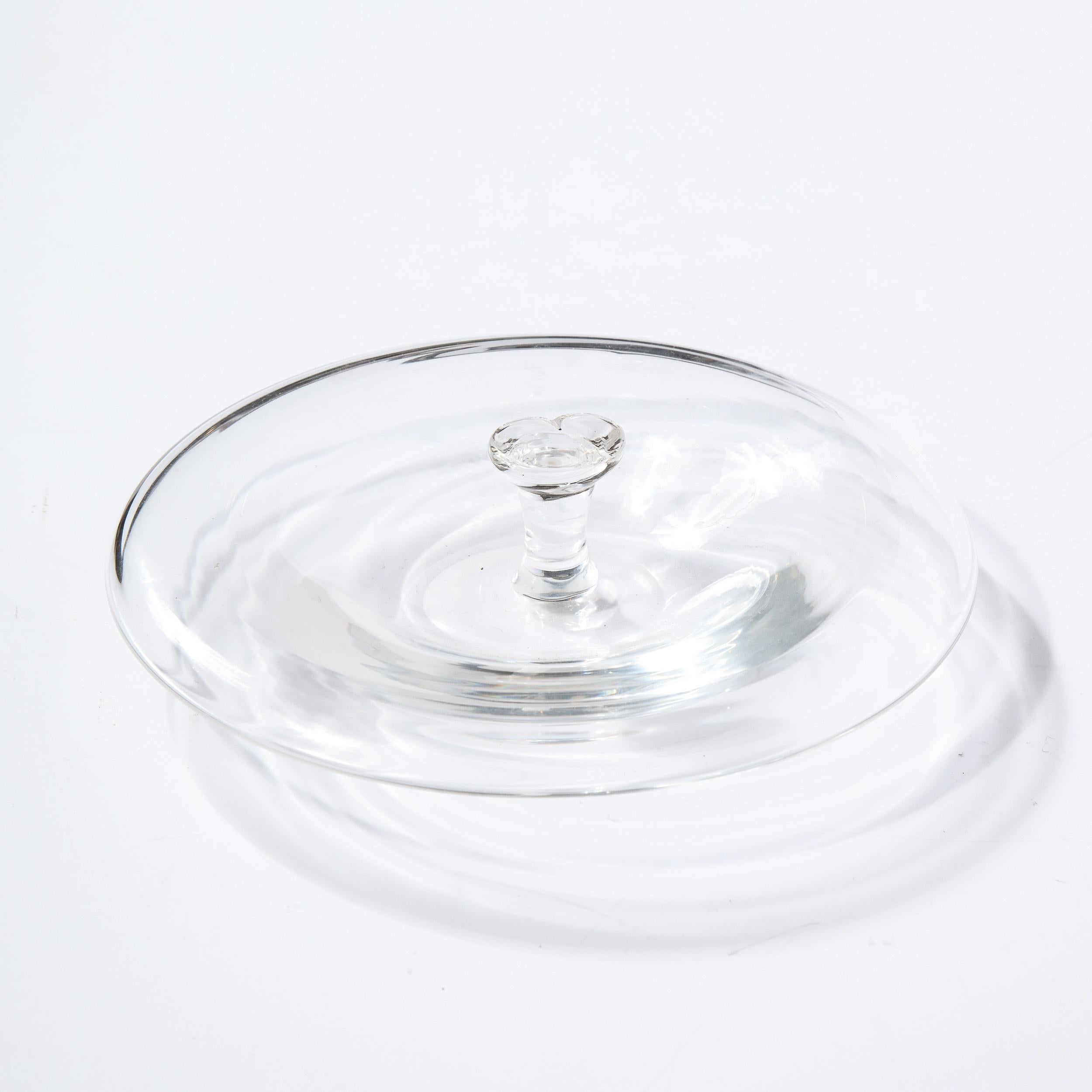 Mid-Century Modern Translucent Glass Decorative Dish by Elsa Peretti for Tiffany For Sale 3