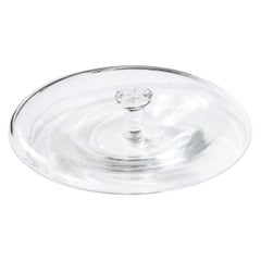 Plato decorativo de cristal translúcido moderno de mediados de siglo de Elsa Peretti para Tiffany