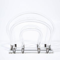 Portariviste in lucite traslucida di Dorothy Thorpe, metà del secolo scorso