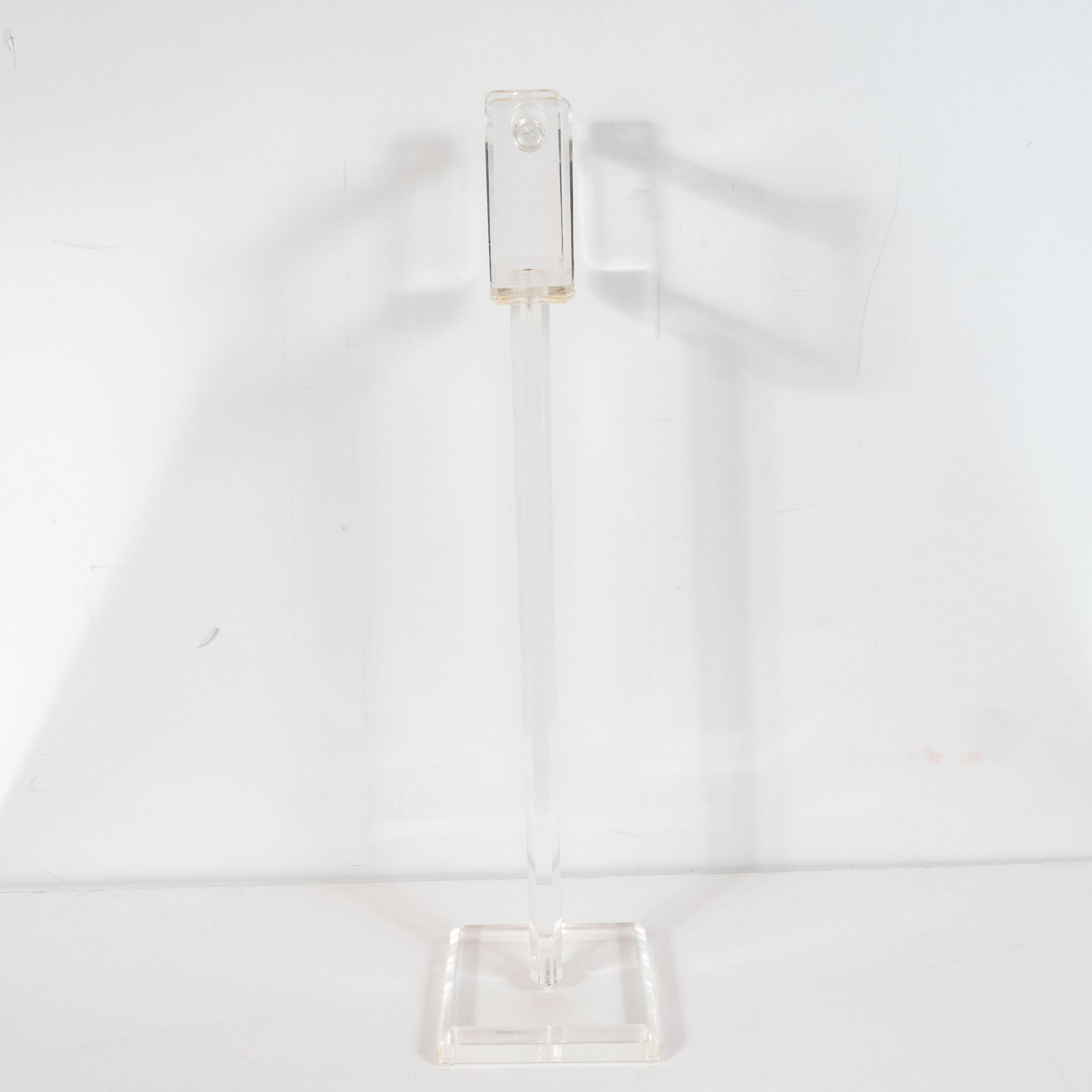 Mid-Century Modern Translucent Lucite Minimalist Toilet Paper Holder In Excellent Condition In New York, NY