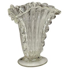 Vase en verre d'art de Murano Bullicante, moderne du milieu du siècle dernier, par Barovier&Toso