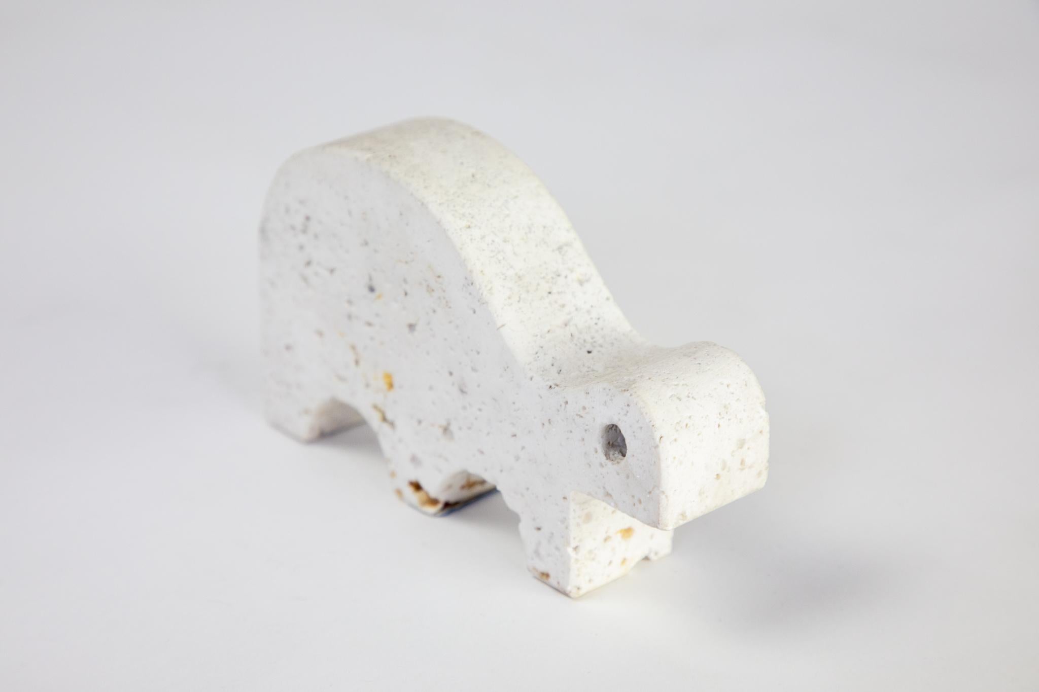 Mid-Century Modern Travertine Animals Sculptures in Brutalist Style, Italy 1970s For Sale 7