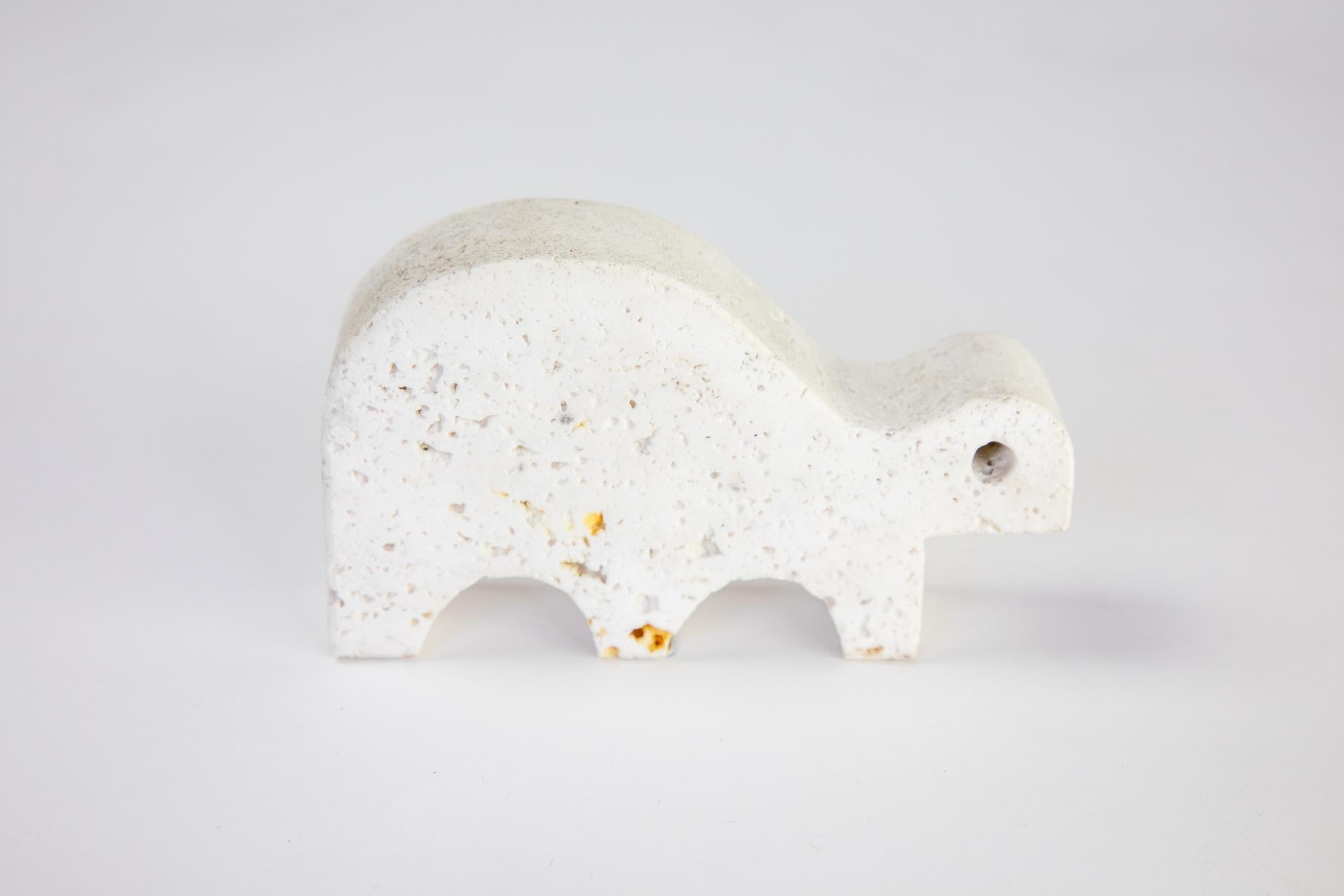 Mid-Century Modern Travertine Animals Sculptures in Brutalist Style, Italy 1970s For Sale 8