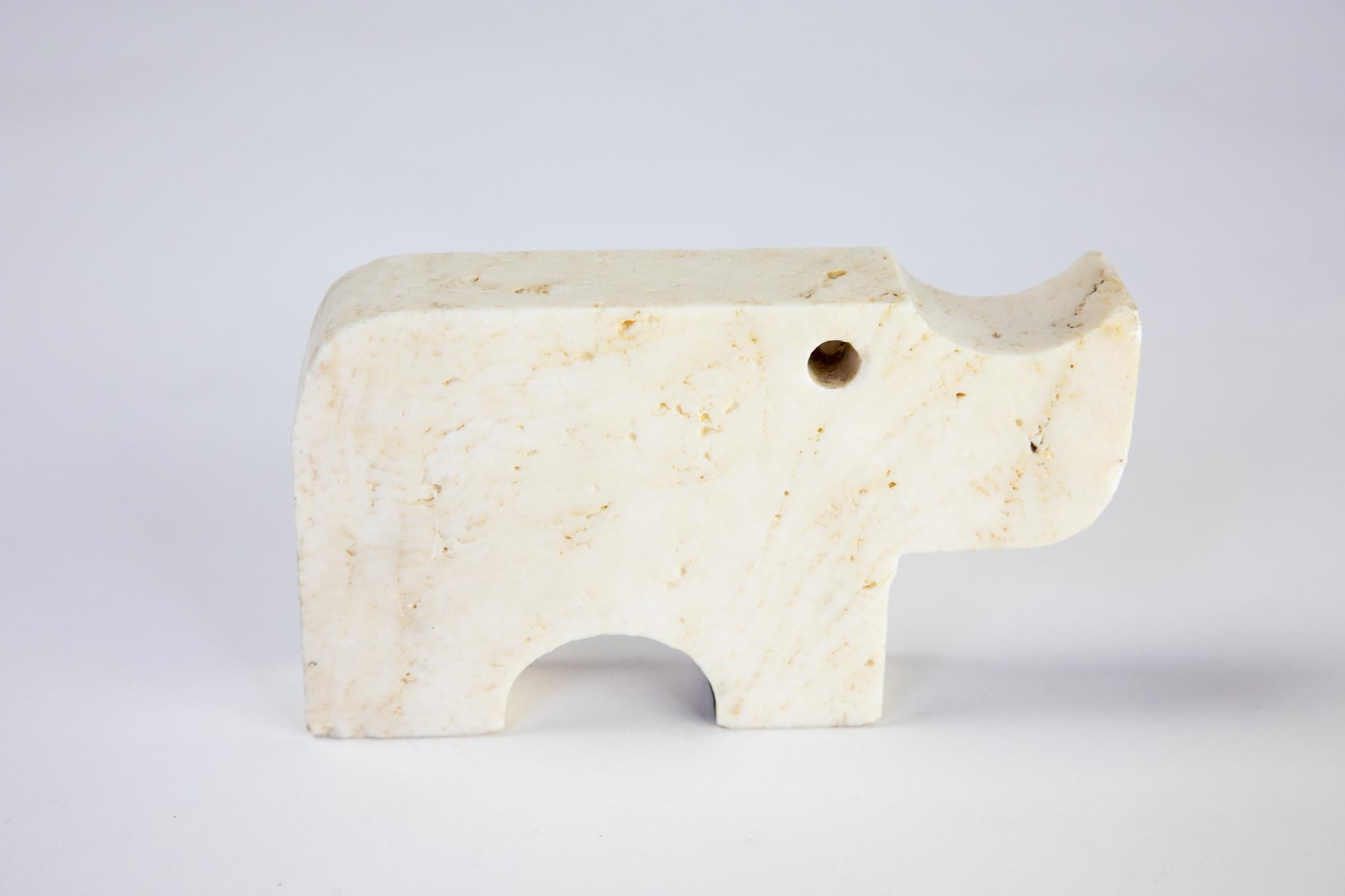 Mid-Century Modern Travertine Animals Sculptures in Brutalist Style, Italy 1970s For Sale 11