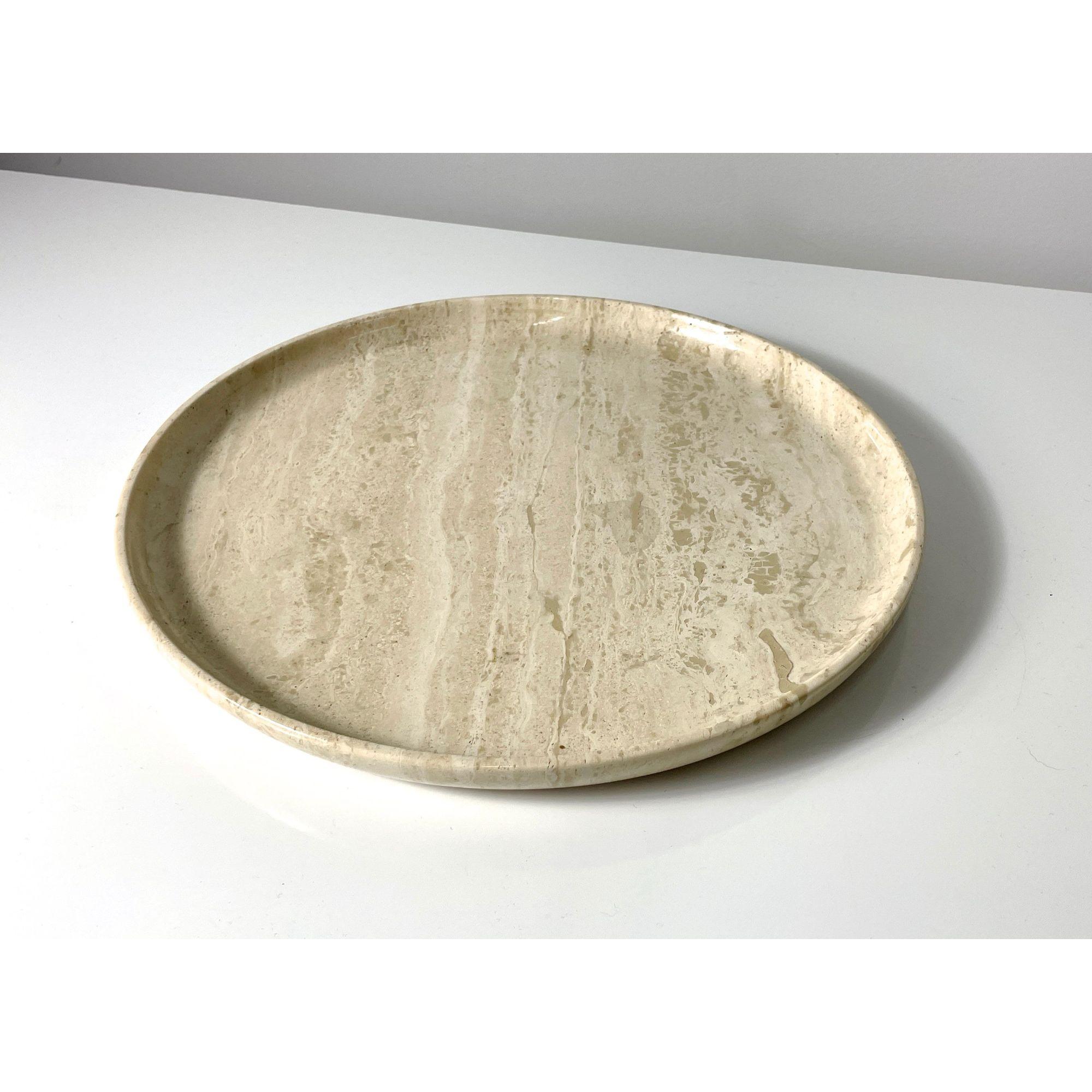Mid-Century Modern Mid Century Modern Travertine Bowl Attributed to Giusti and Di Rosa circa 1970s For Sale