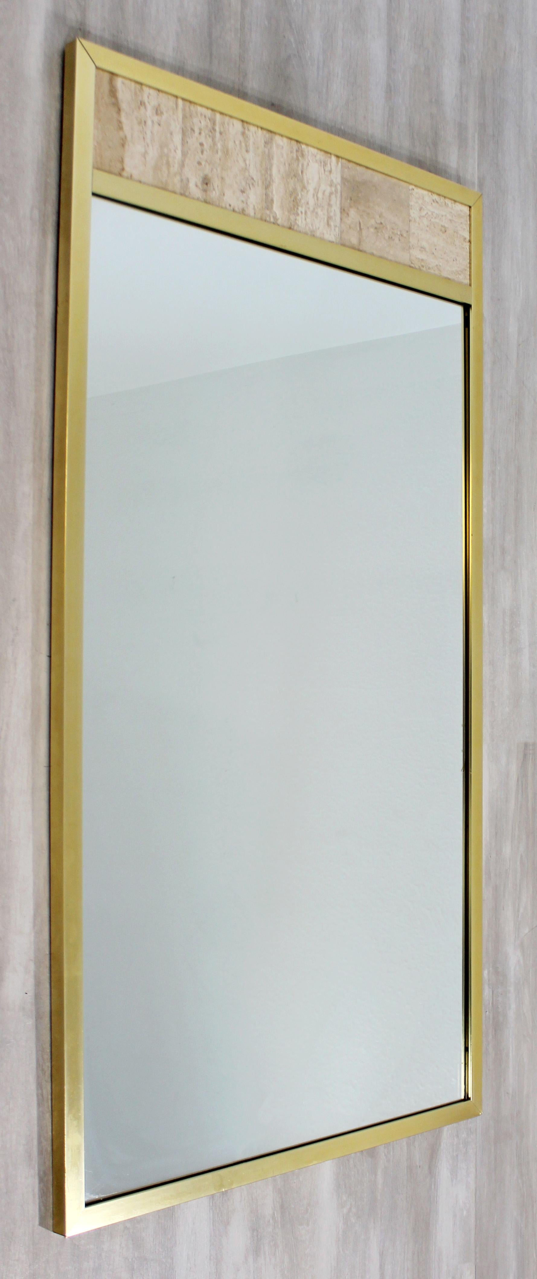 modern gold rectangular mirror