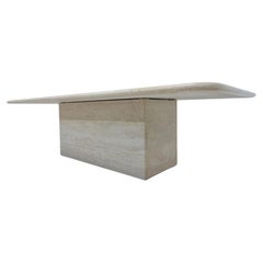 Mid-Century Modern Travertine Coffee Table, Italy, 1970's