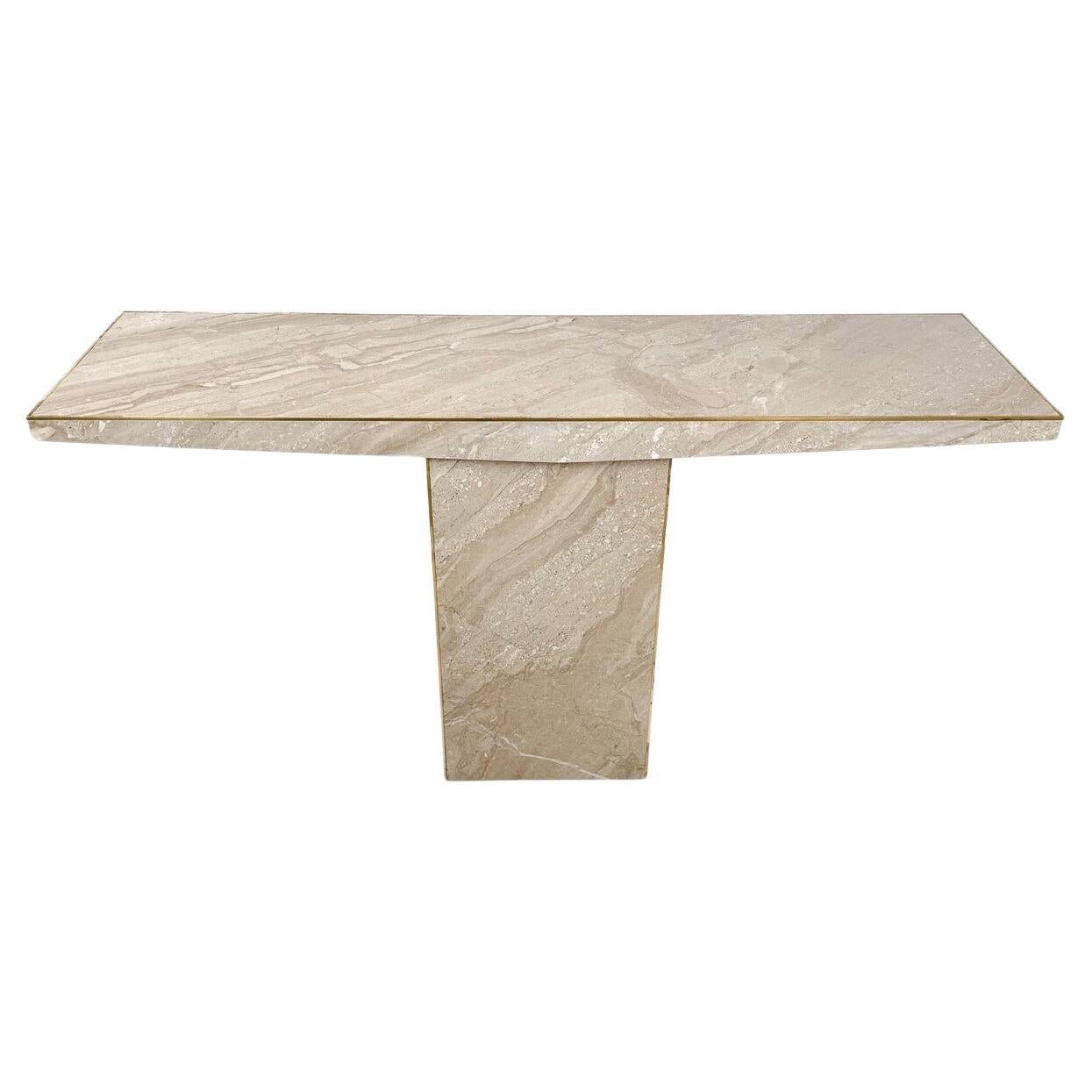 Mid-Century Modern Travertine Console