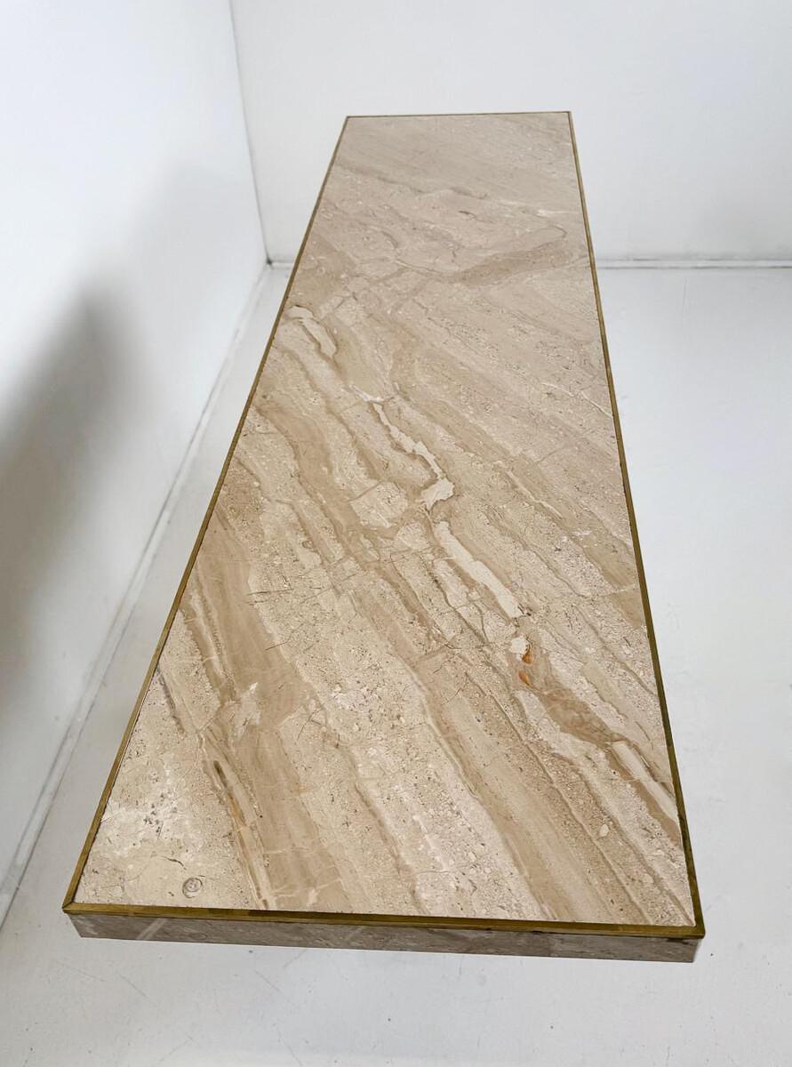 Italian Mid-Century Modern Travertine Console, Italy, 1970s For Sale