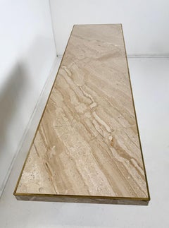 Mid-Century Modern Travertine Console, Italy, 1970s