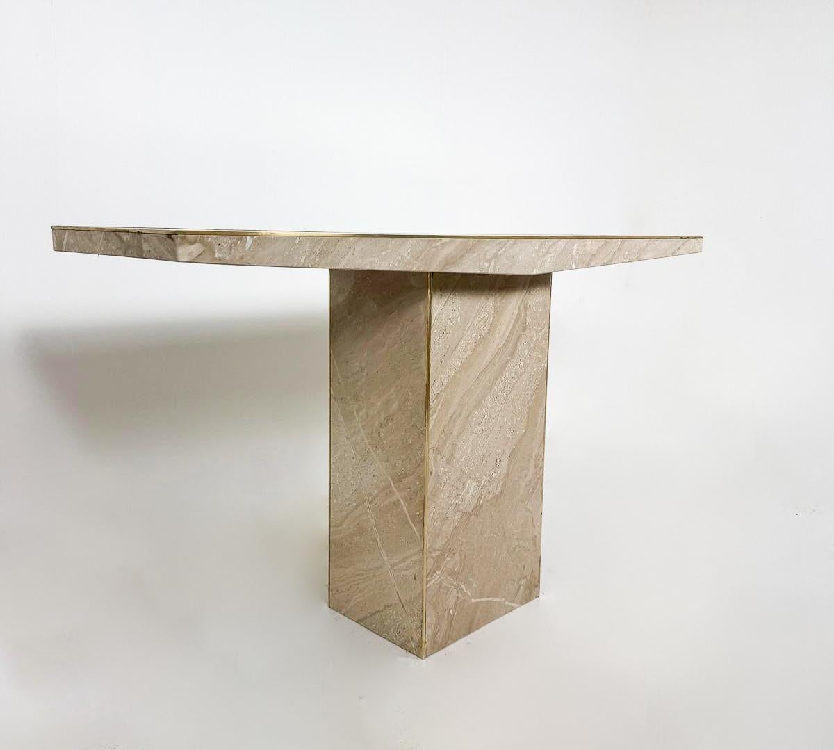 Mid-Century Modern Travertine Console, Italy, 1970s For Sale 1