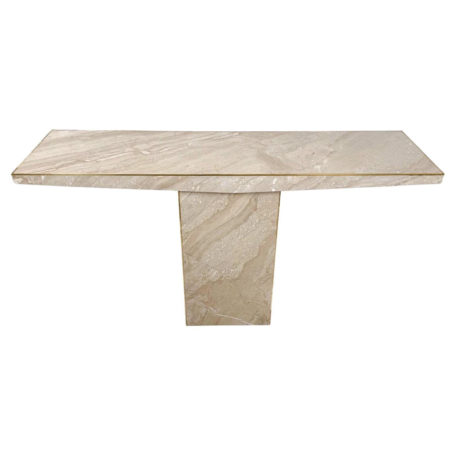 Mid-Century Modern Travertine Console, Italy, 1970s