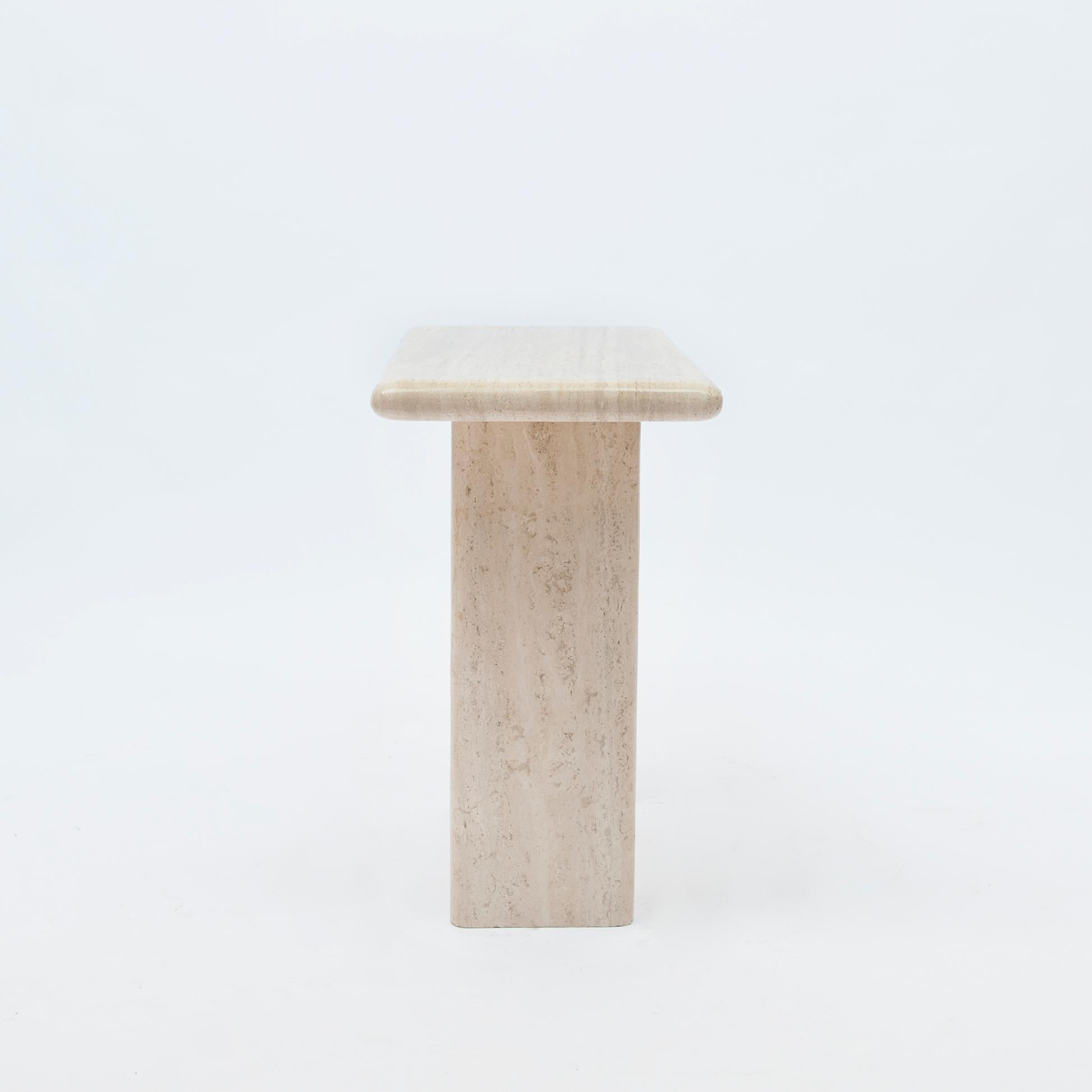 Mid-Century Modern Travertine Console/Side Table, 1970s 3