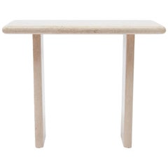 Mid-Century Modern Travertine Console/Side Table, 1970s