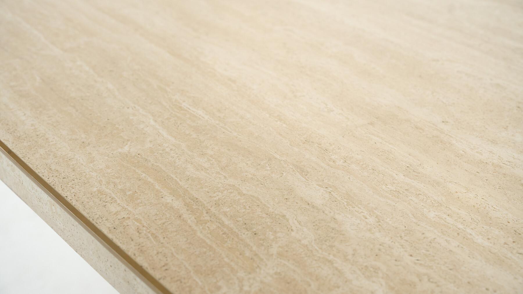 Mid-Century Modern Travertine Dining Table by Willy Rizzo, 1970s For Sale 8