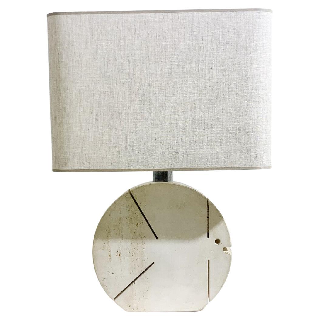 Mid-Century Modern Travertine Fish Table Lamp by Fratelli Mannelli, Italy, 1970s For Sale
