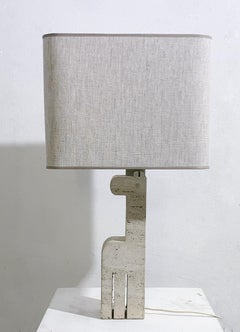 Mid-Century Modern Travertine Girafe Table Lamp by Fratelli Mannelli, Italy 1970
