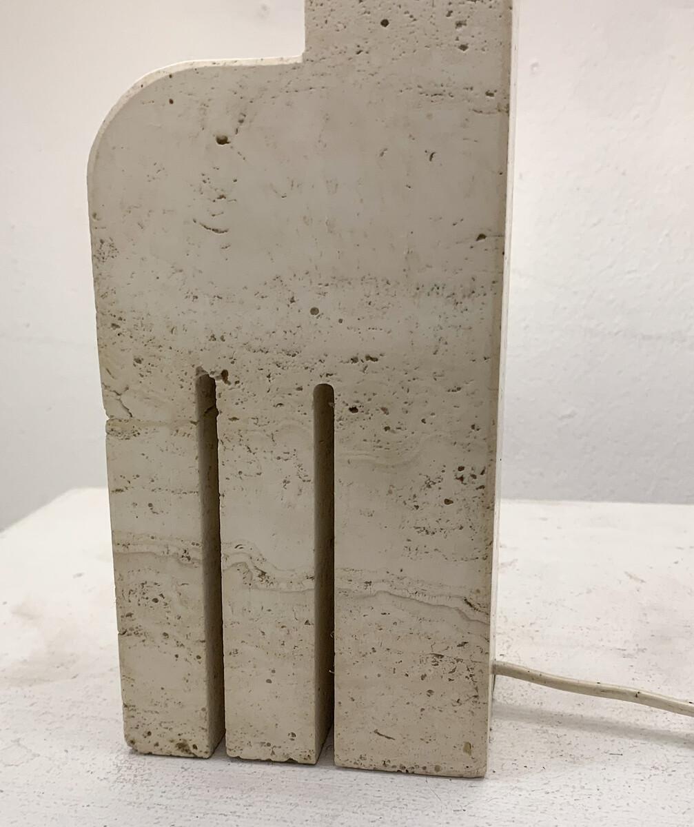 Mid-Century Modern Travertine Girafe Table Lamp by Fratelli Mannelli, Italy 1970 For Sale 1