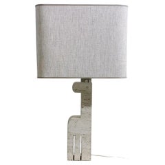 Mid-Century Modern Travertine Girafe Table Lamp by Fratelli Mannelli, Italy 1970