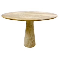 Guéridon moderne en travertin du milieu du siècle dernier, table en travertin, Italie, 1970