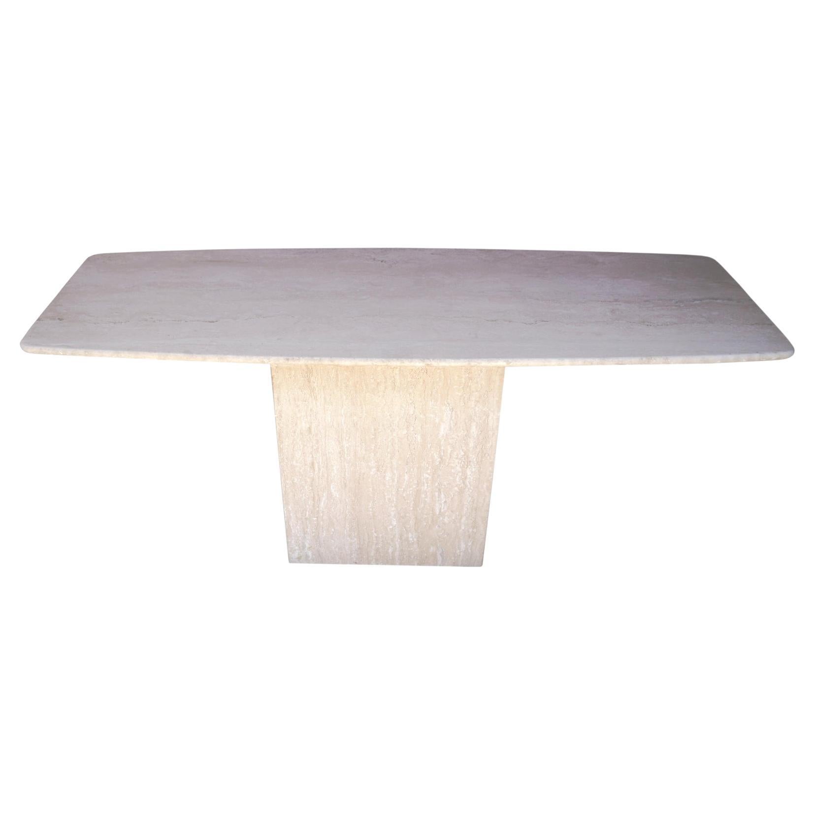 MidCentury Modern Console Display Table with Marble Shelves at 1stDibs