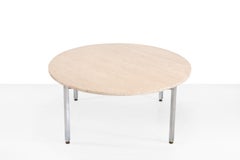 Mid-Century Modern Travertine Natural Stone Coffee Table