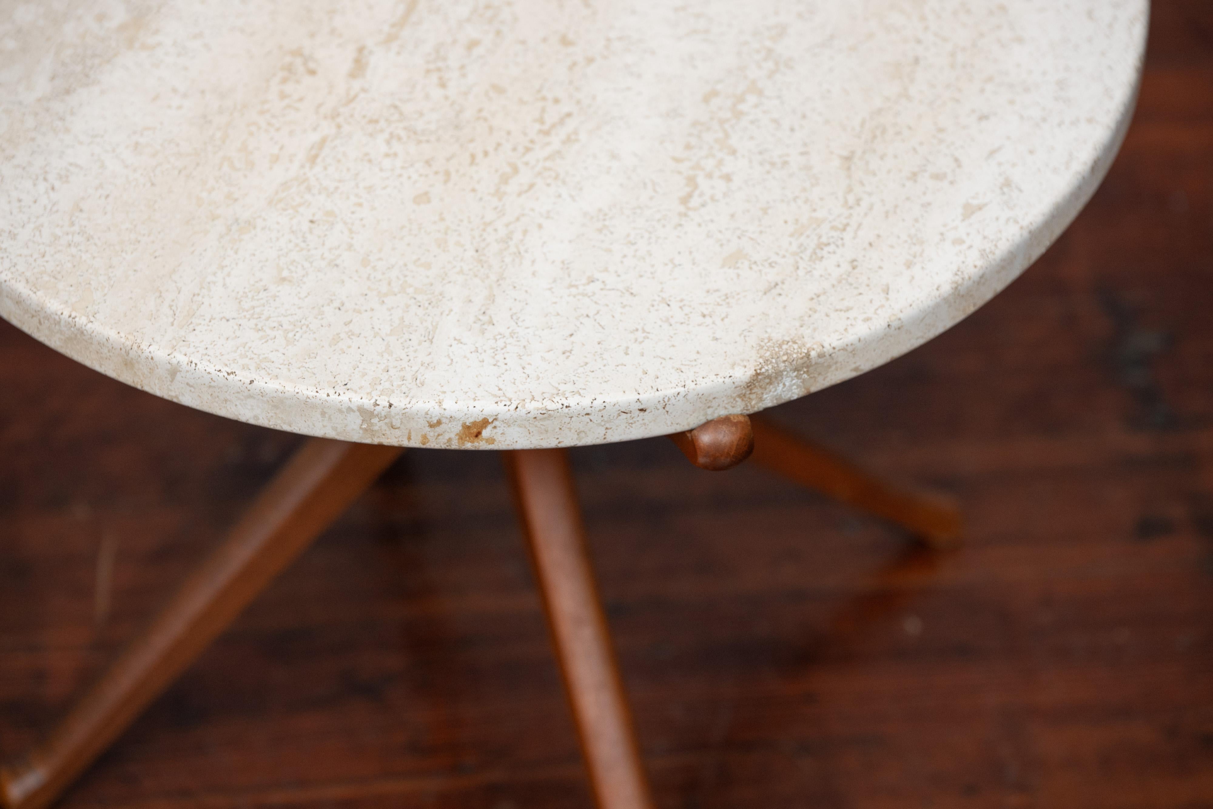 Mid-Century Modern Travertine Side Tables In condizioni buone in vendita a San Francisco, CA