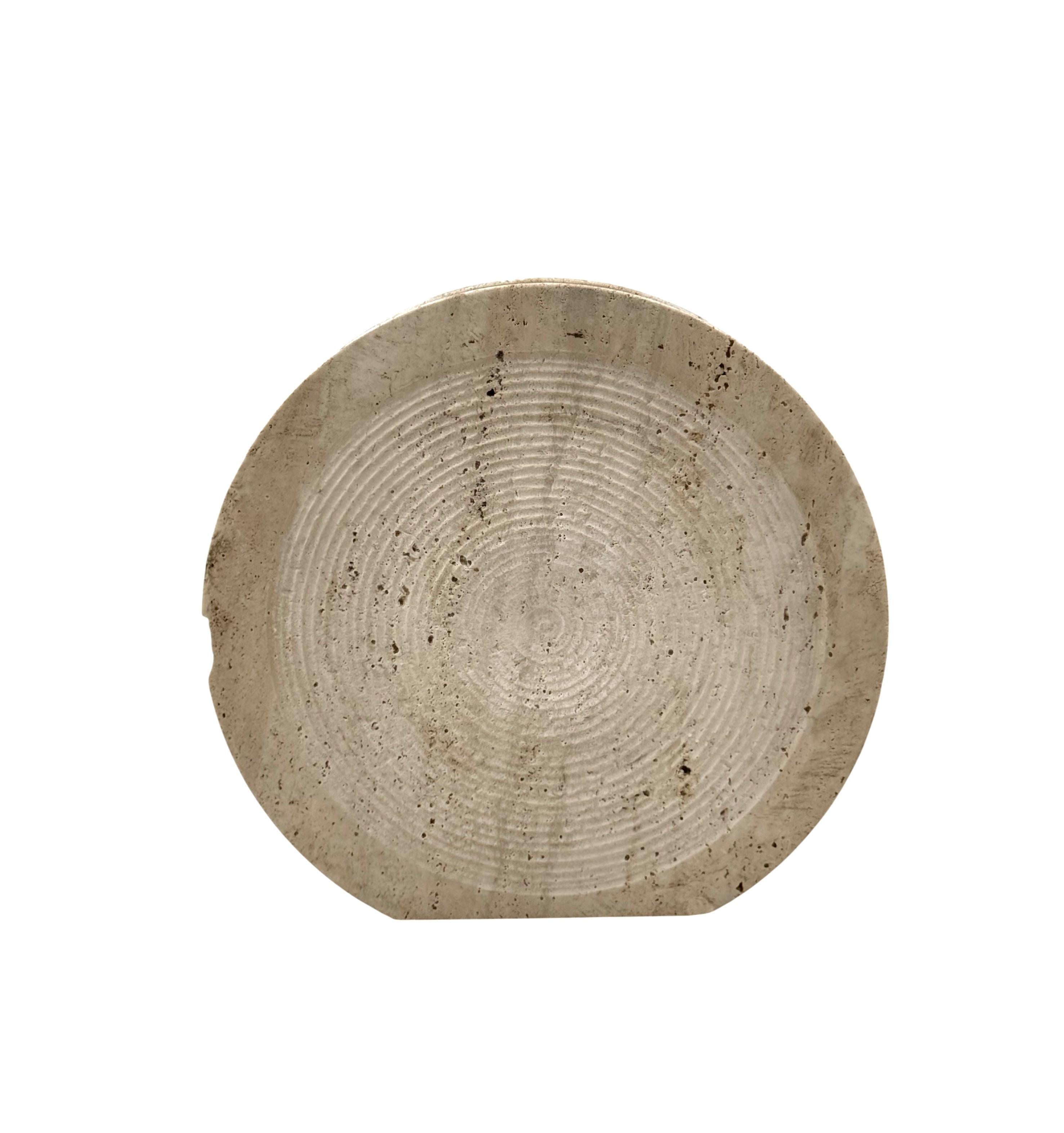 Mid-century modern travertine solifleur vase, Cerri Nestore, Italy, 1970s in vendita 9