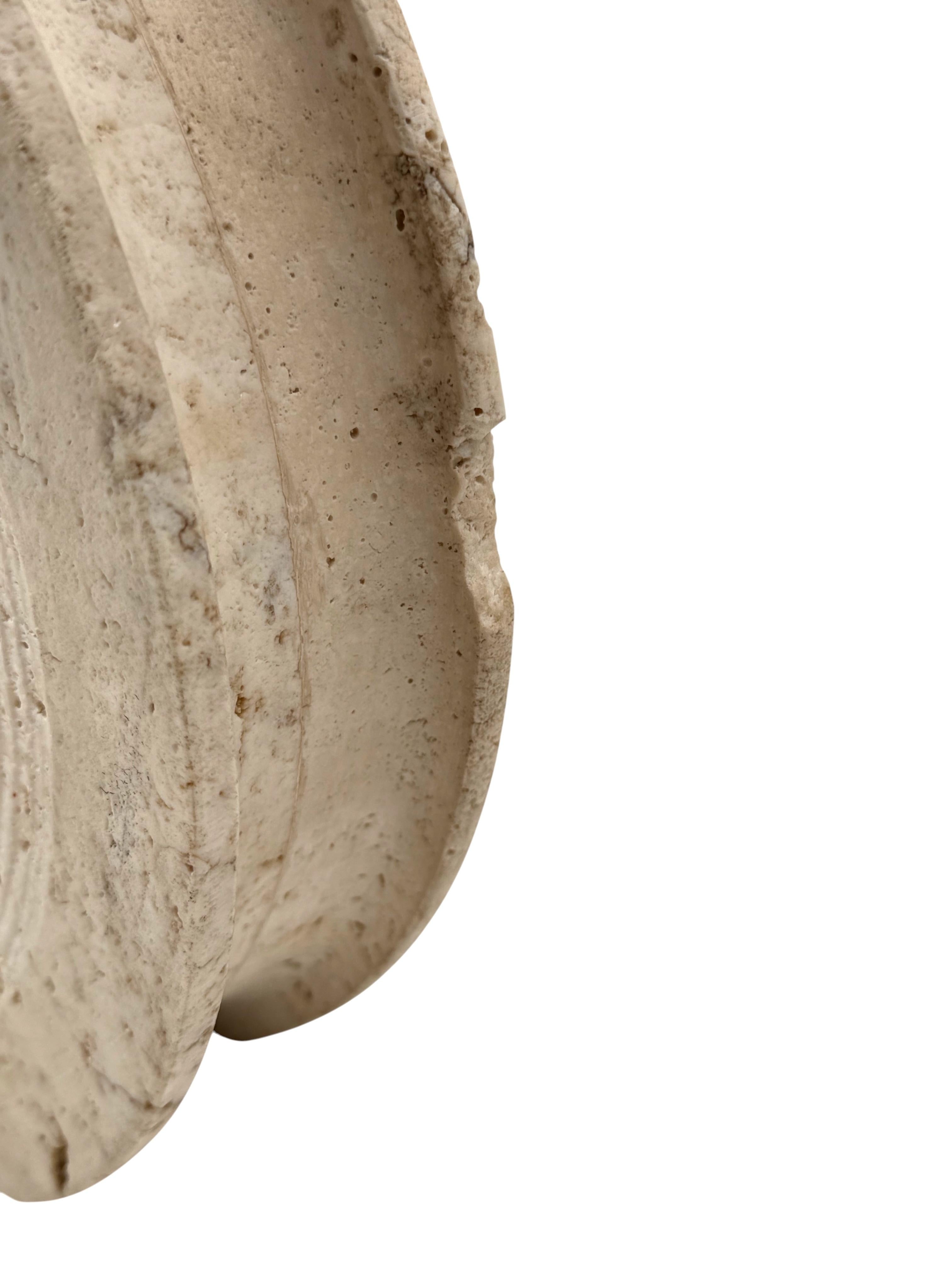 Mid-century modern travertine solifleur vase, Cerri Nestore, Italy, 1970s in vendita 10