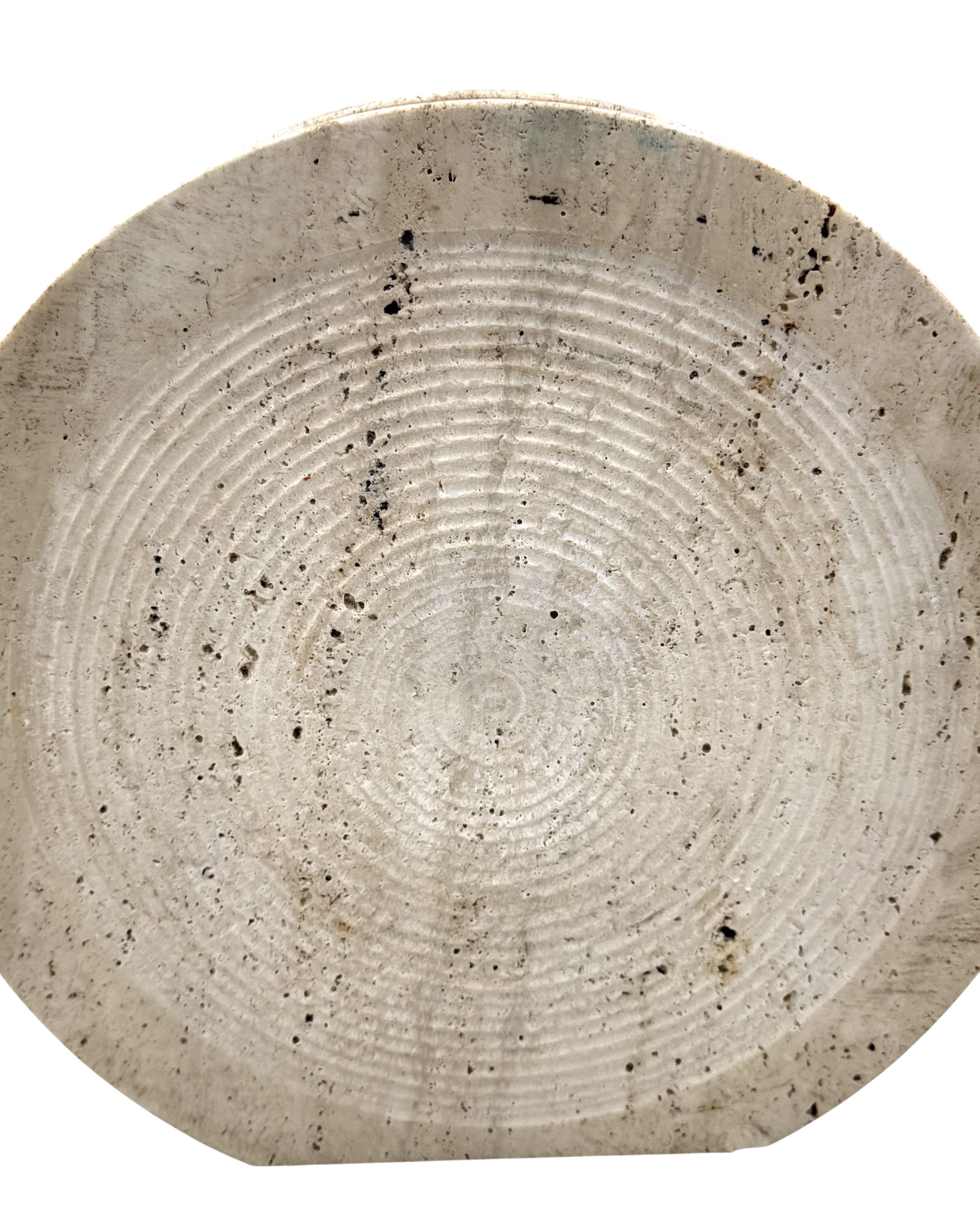Mid-century modern travertine solifleur vase, Cerri Nestore, Italy, 1970s in vendita 12