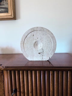 Vase solifleur en travertin moderne du milieu du siècle, Cerri Nestore, Italie, années 1970