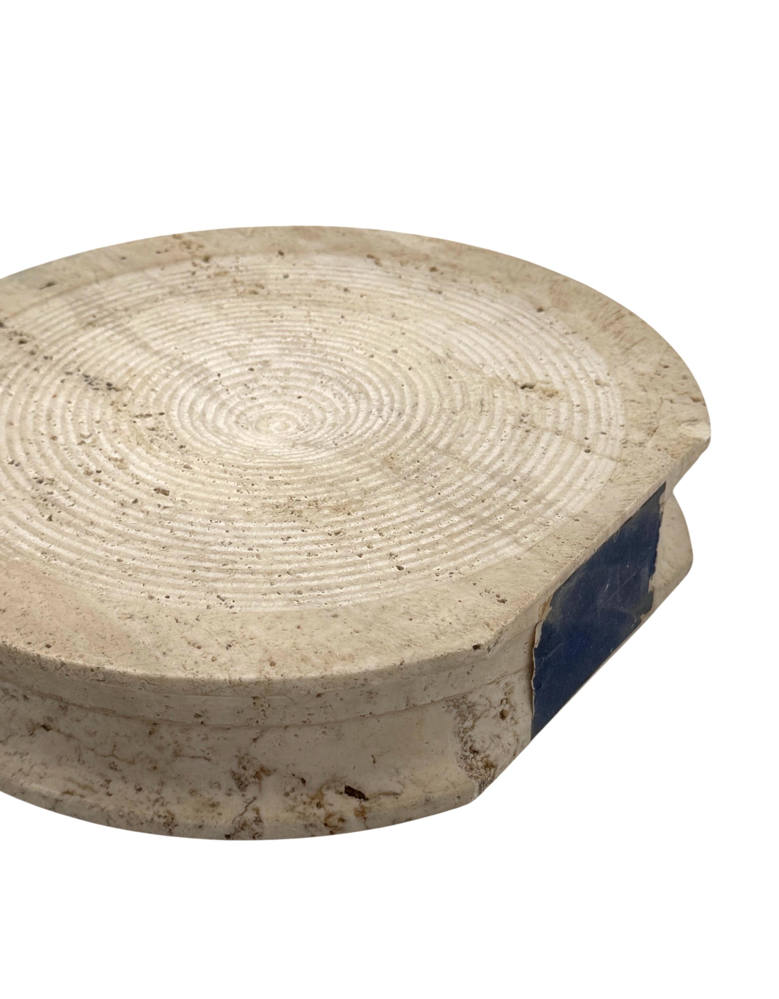 Mid-century modern travertine solifleur vase, Cerri Nestore, Italy, 1970s in vendita 13