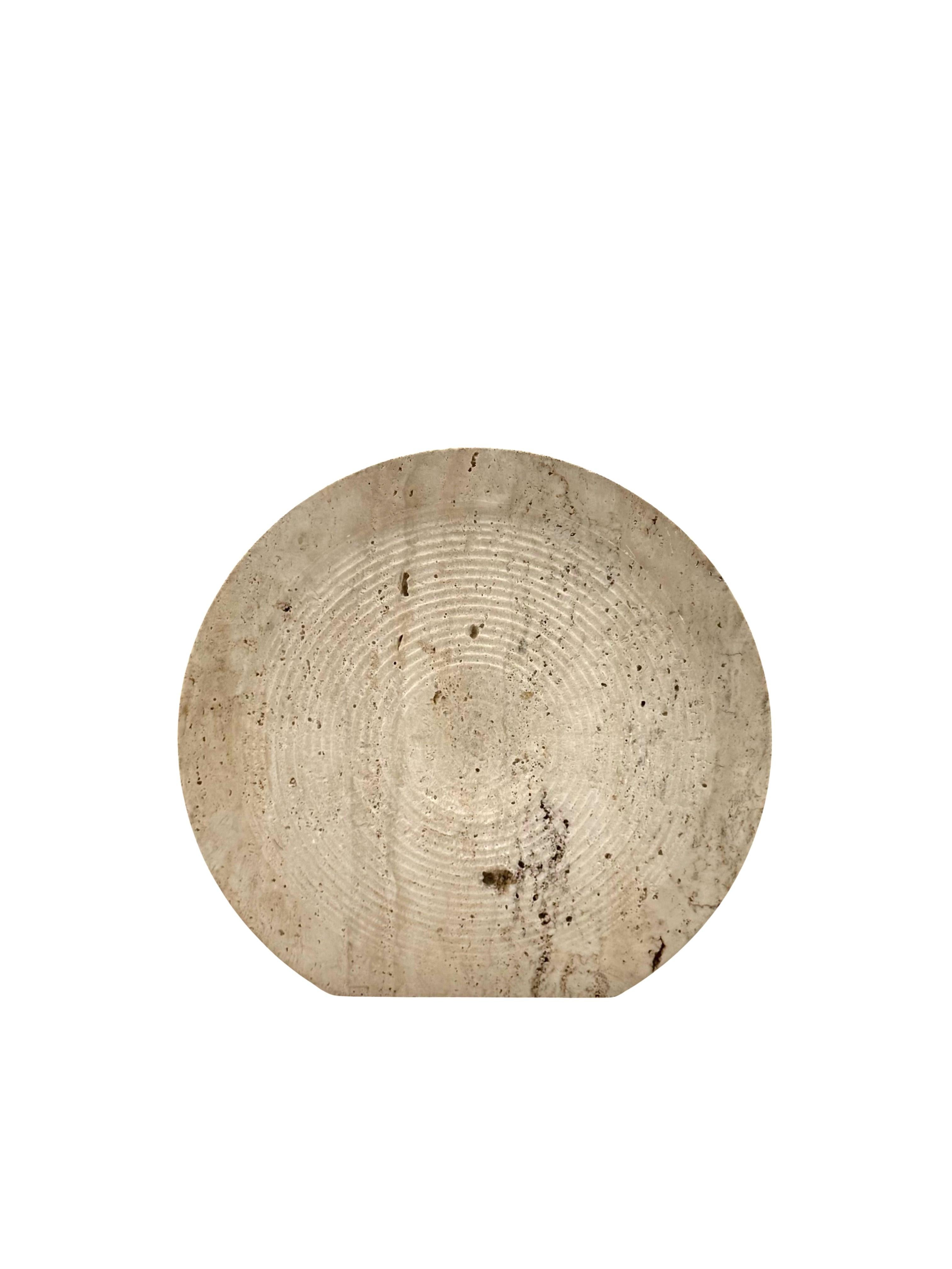 Mid-century modern travertine solifleur vase, Cerri Nestore, Italy, 1970s in vendita 1