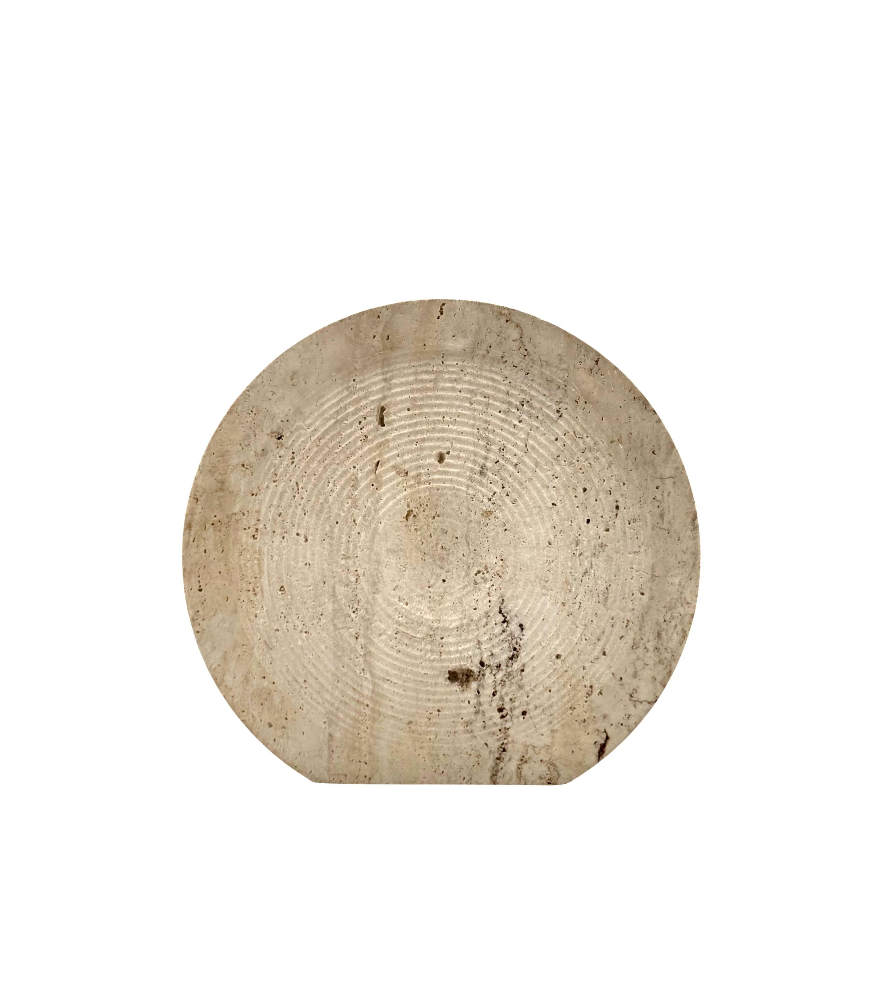 Mid-century modern travertine solifleur vase, Cerri Nestore, Italy, 1970s in vendita 2