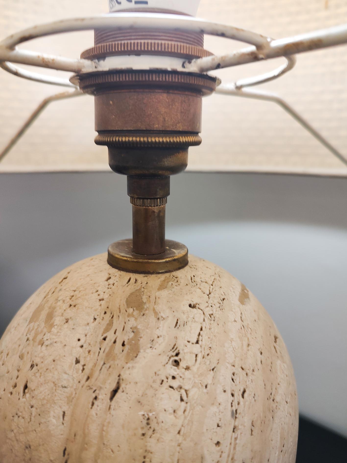 Mid-Century Modern Travertine Table Lamp, 1970s For Sale 5