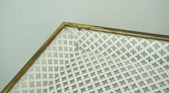 mid century modern TRAY, perforated metal and brass, attr. mathieu matégot 1950s