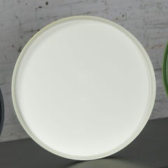 Mid-Century Modern Trays Round White Plastic Splatter Platters by Sabe’s