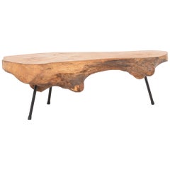 Vintage Mid-Century Modern Tree Trunk Coffee Table Attributed to C. Auböck